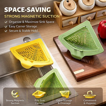 Corner Sink Colander with Magnetic Suction