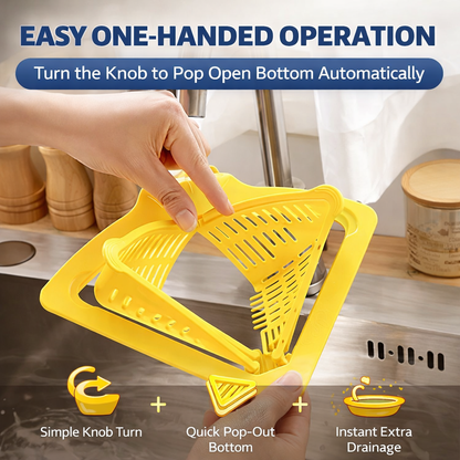 Corner Sink Colander with Magnetic Suction