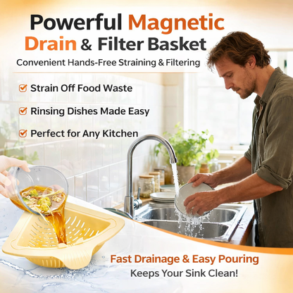 Corner Sink Colander with Magnetic Suction