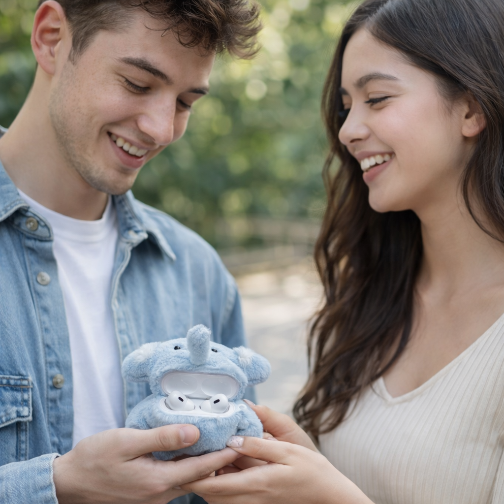 Teddy Plush AirPods Case Protective Cover